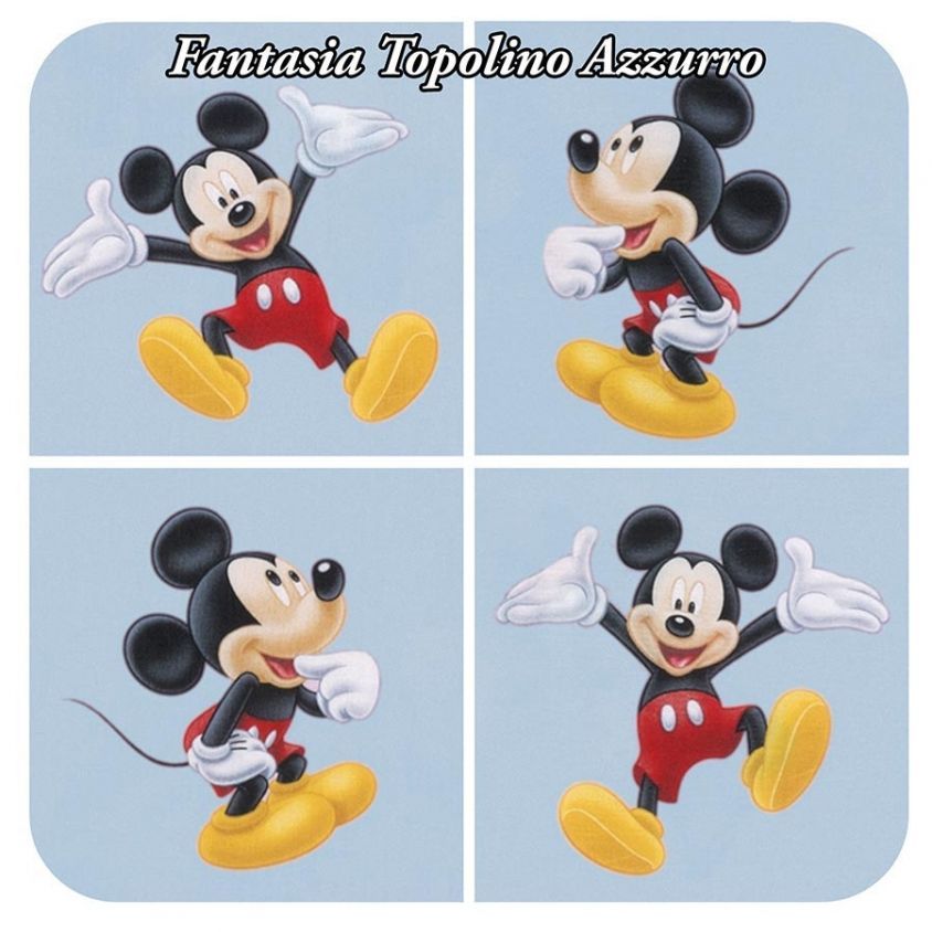 stampa fantasia "Topolino" azzurro